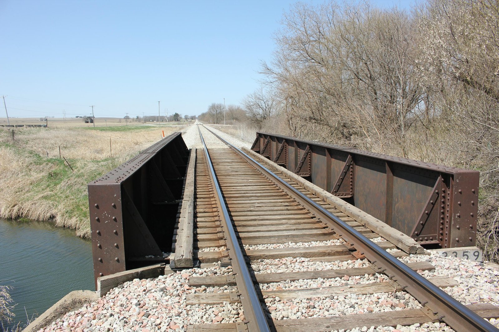 Looking west